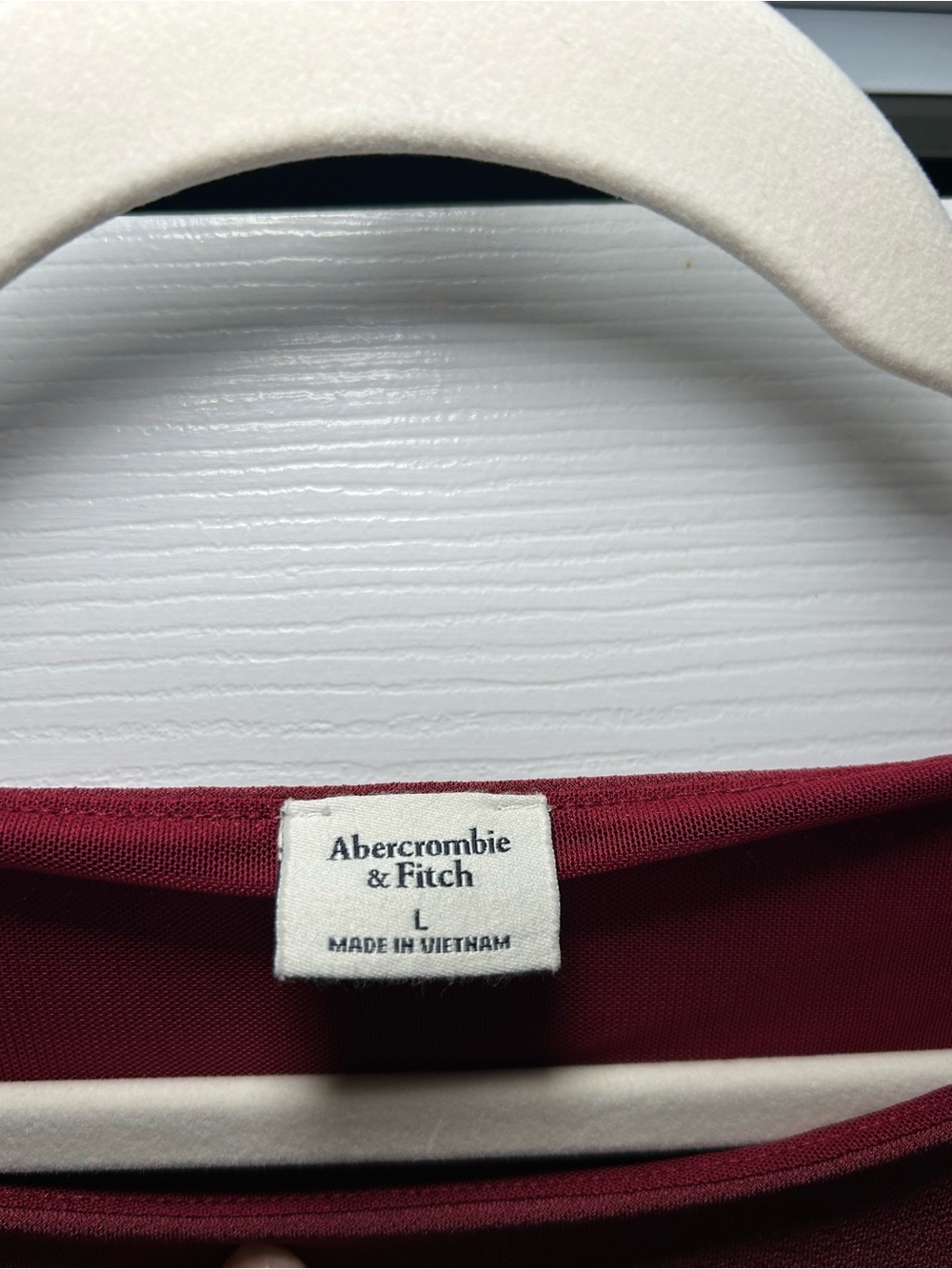 Abercrombie & Fitch Deep Burgundy Women’s Boatneck Short Sleeve Top